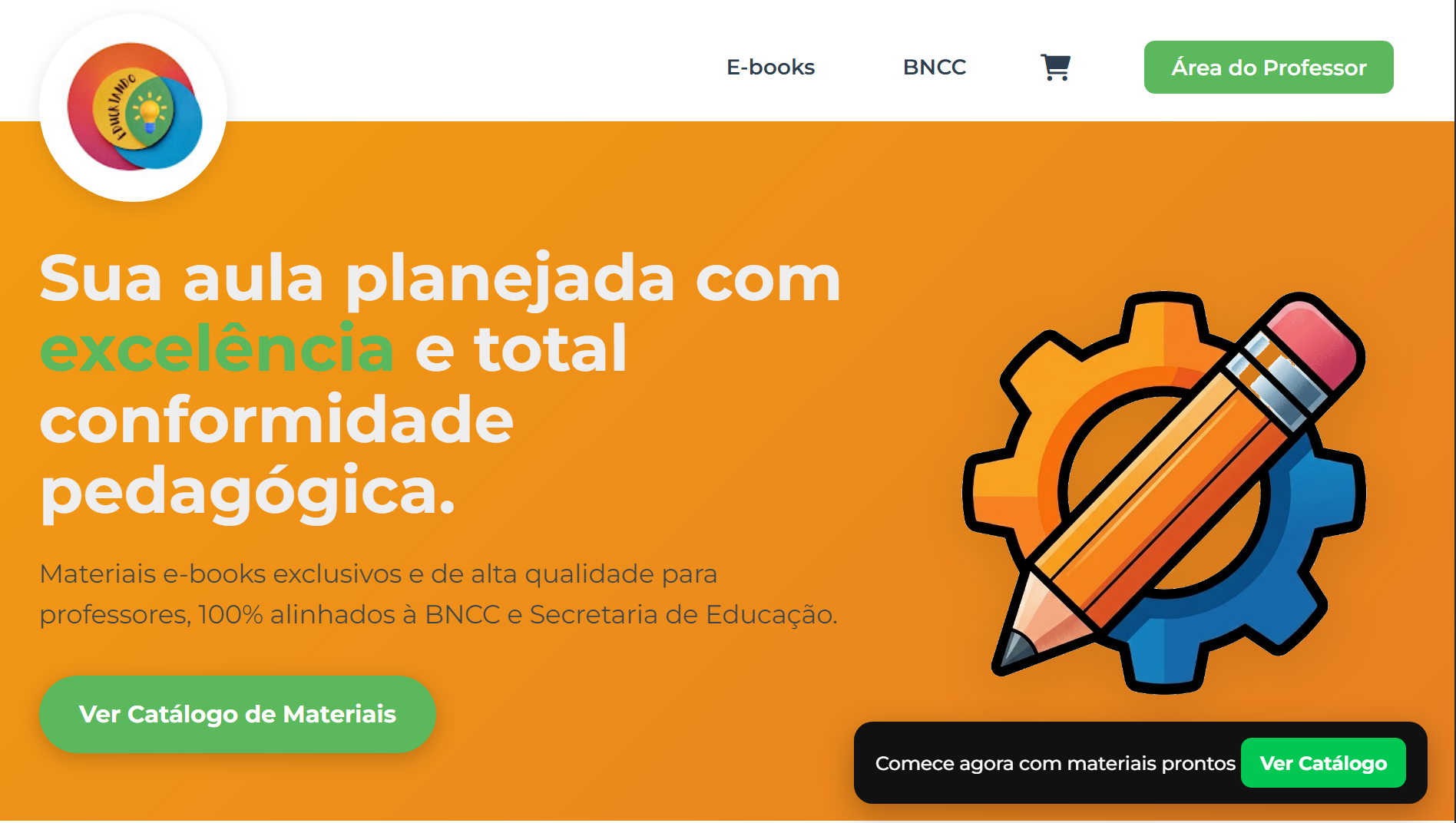 Página inicial do projeto EduCriando